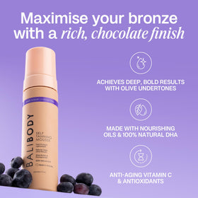 BALI BODY Deep Violet Self Tanning Mousse packaging details