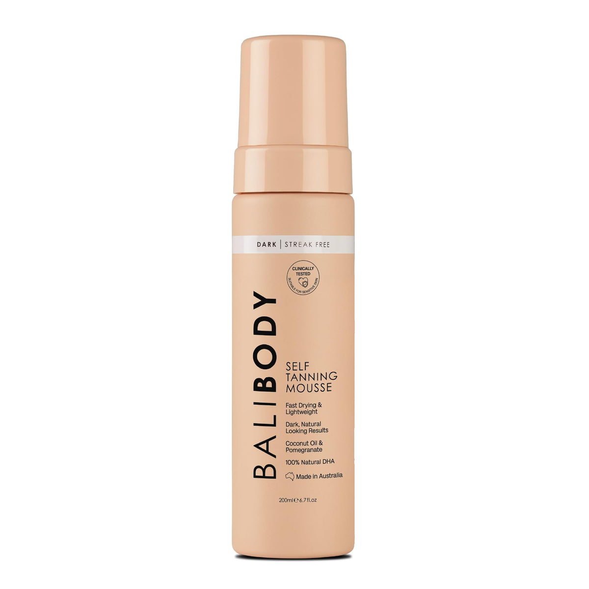 BALI BODY Self Tanner Mousse Dark 200ml front view