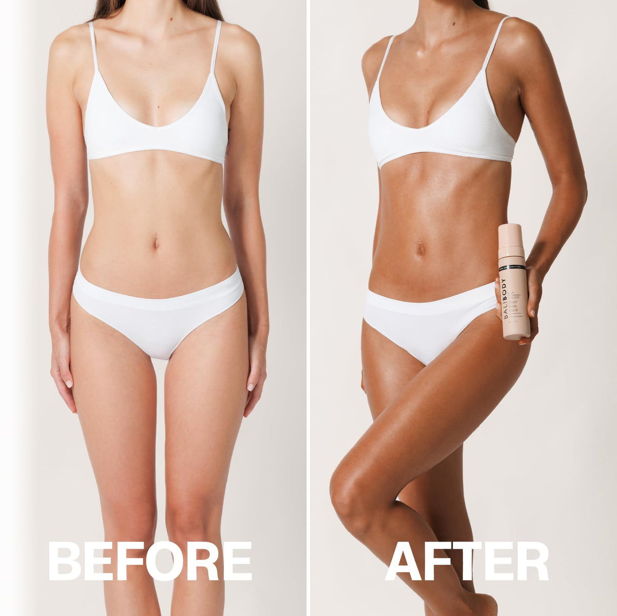 BALI BODY Ultra Dark Self Tanner Mousse application on skin