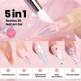 Ballet Whisper 3D Mold included in beetles Gel Nail Art Kit