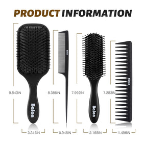 BALON Hair Brush and Comb Set displayed with packaging