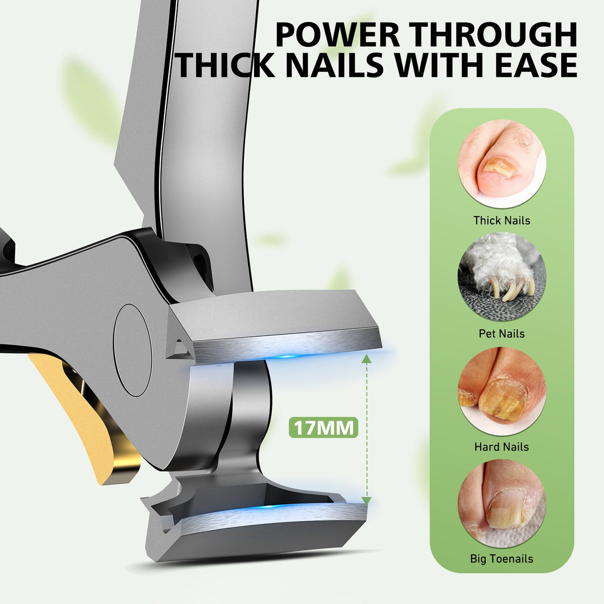 Baluca Ergonomic Nail Clipper showing curved head design