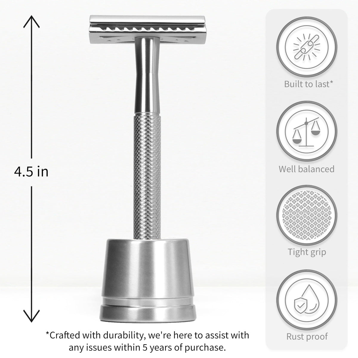 Bambaw Double Edge Safety Razor side view showing blade