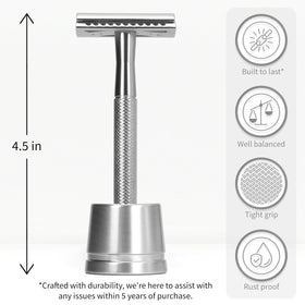 Bambaw Double Edge Safety Razor side view showing blade