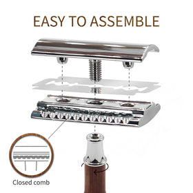 Bambaw Double Edge Safety Razor side view showing razor head