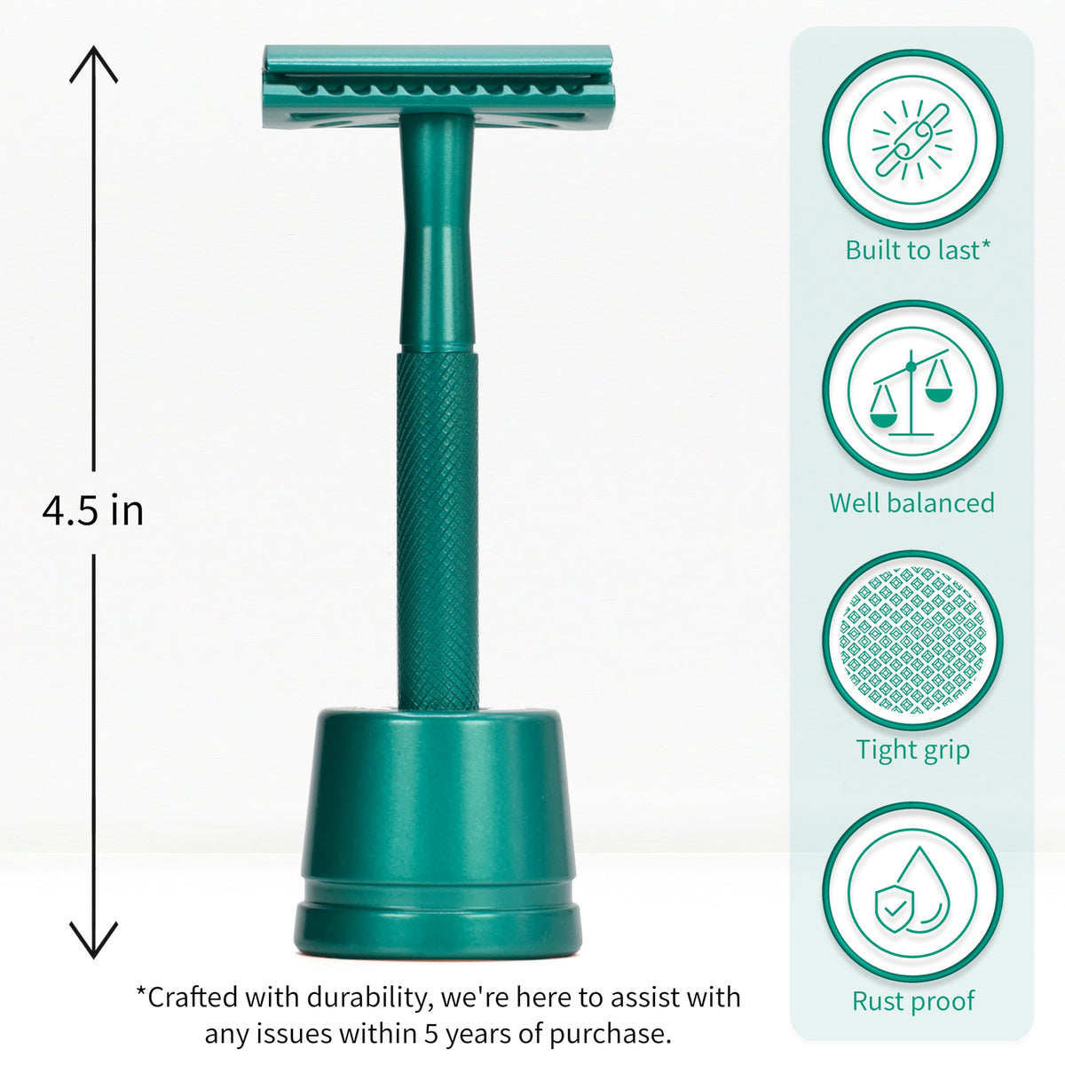 Bambaw Double Edge Safety Razor with stand and blades