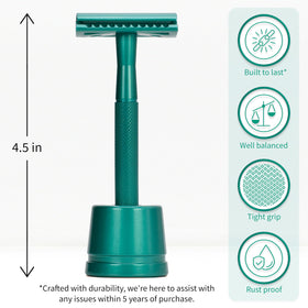 Bambaw Double Edge Safety Razor with stand and blades