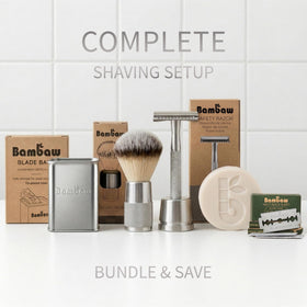 Bambaw Double Edge Safety Razor with wax paper-wrapped blades