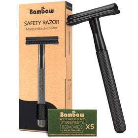 Bambaw Safety Razor for Men front view with 5 blades