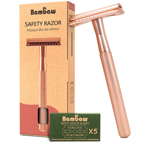 Bambaw Safety Razor for Women in Rose Gold front view