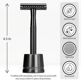 Bambaw safety razor with 5 stainless-steel blades in packaging