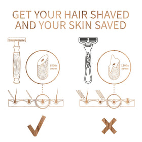 Bambaw safety razor with replacement blades displayed