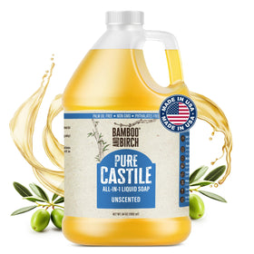 BAMBOO AND BIRCH Pure Castile Soap Liquid 64 oz front view