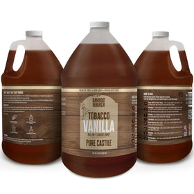 BAMBOO AND BIRCH Pure Castile Soap Liquid Tobacco Vanilla bottle side view