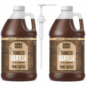 BAMBOO AND BIRCH Pure Castile Soap Liquid Tobacco Vanilla front view