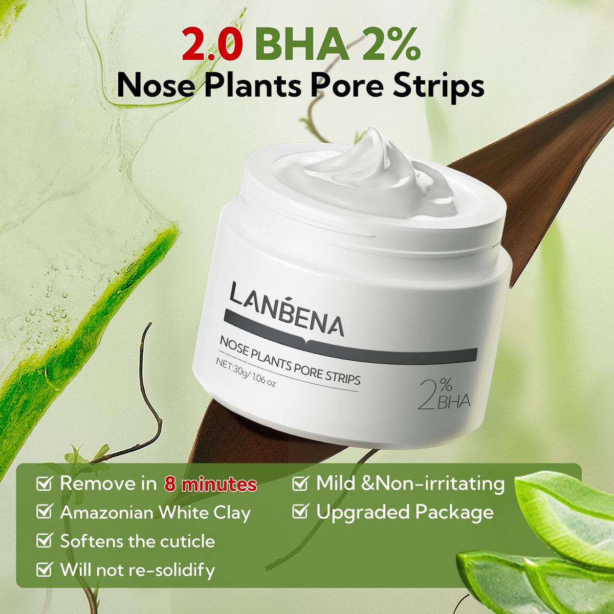 Bamboo charcoal mask application on skin