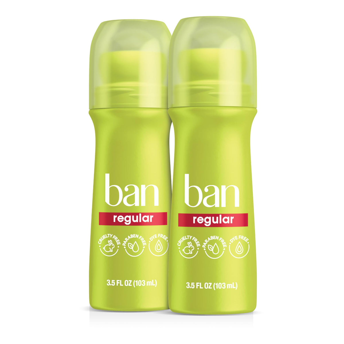 Ban Invisible Roll-On Antiperspirant Deodorant 2pk front view