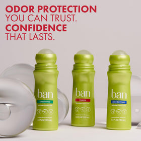 Ban Invisible Roll-On Antiperspirant Deodorant 2pk in lifestyle setting