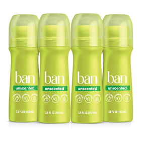 Ban Invisible Roll-On Antiperspirant Deodorant, Unscented, 3.5 oz front view