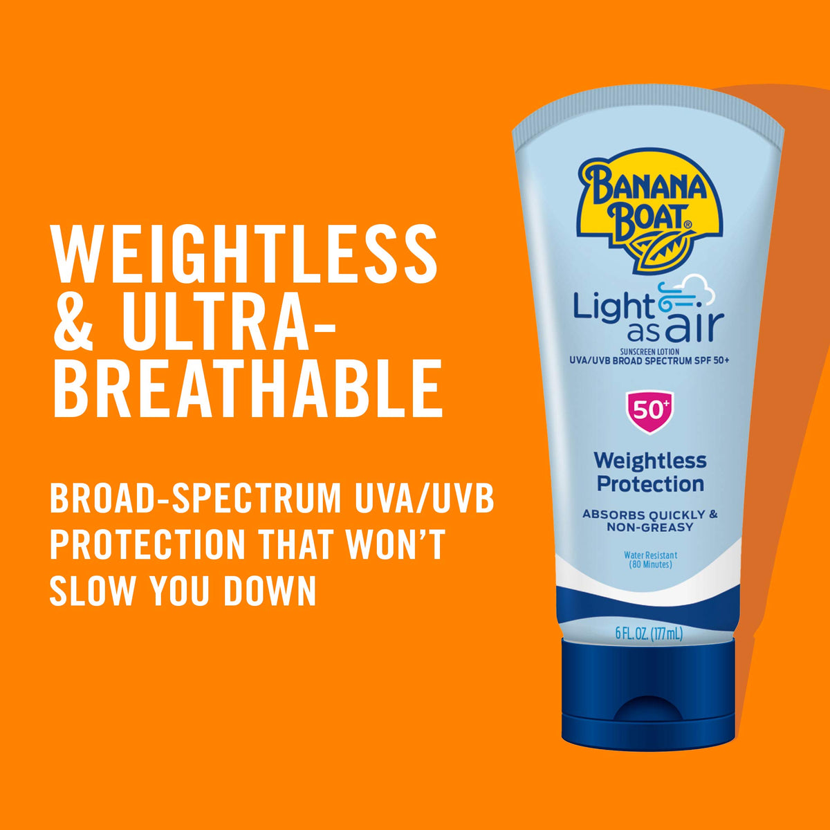 Banana Boat Light As Air Sunscreen Lotion SPF 50 back view