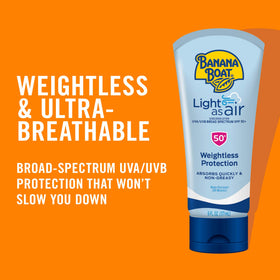 Banana Boat Light As Air Sunscreen Lotion SPF 50 back view