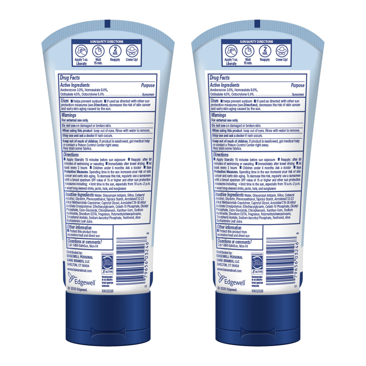 Banana Boat Light As Air Sunscreen Lotion SPF 50 with skiing gear