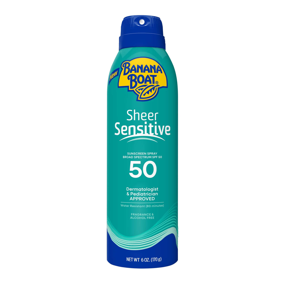 Banana Boat Sheer Sensitive Sunscreen Spray SPF 50 front view