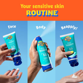 Banana Boat Sheer Sensitive Sunscreen Spray SPF 50 packaging details