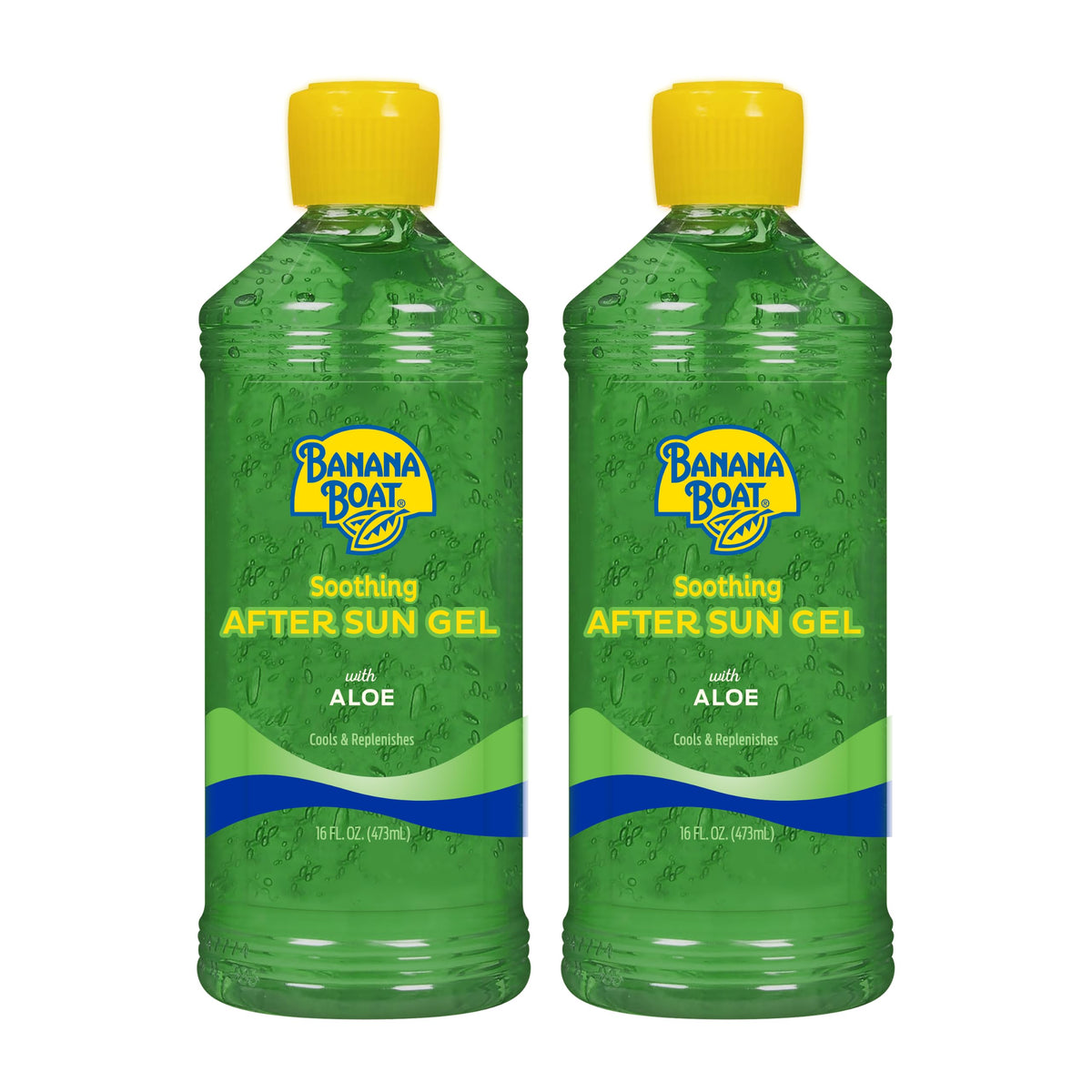 Banana Boat Soothing After Sun Gel twin pack front view