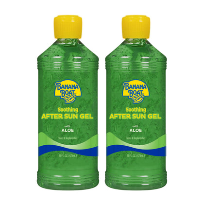 Banana Boat Soothing After Sun Gel twin pack front view