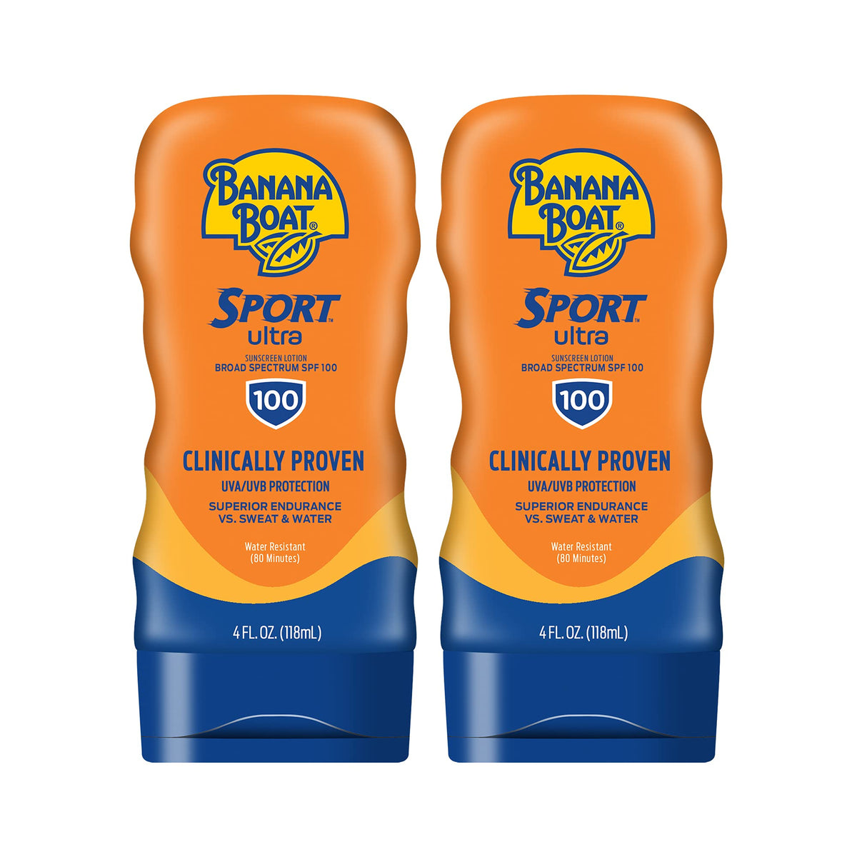 Banana Boat Sport SPF 100 Sunscreen Lotion front view, 4 oz bottle