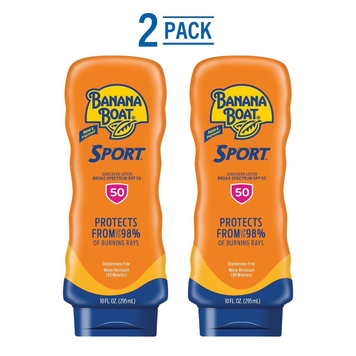Banana Boat Sport Sunscreen Lotion SPF 50 bottle side view