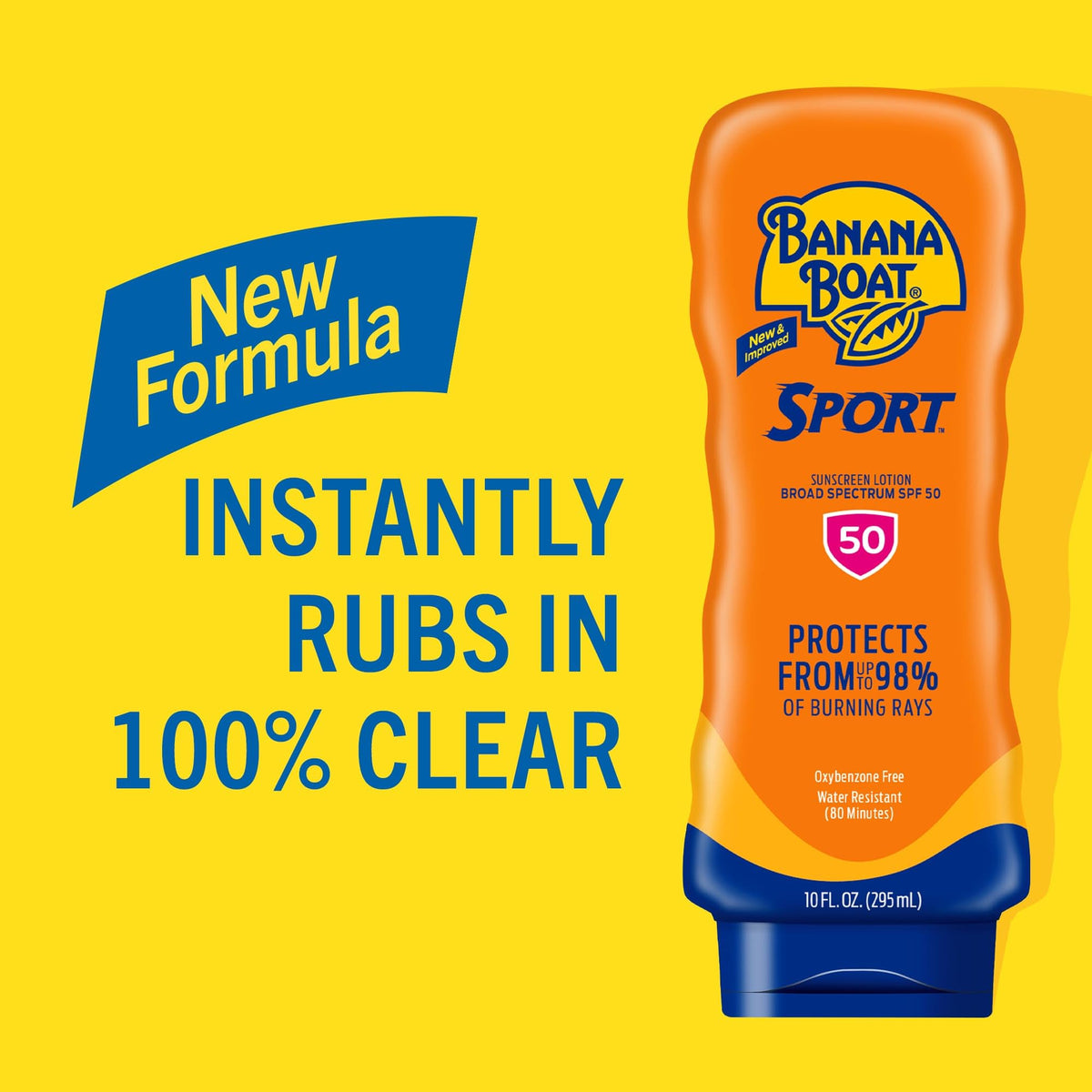 Banana Boat Sport Sunscreen Lotion SPF 50 with citrus fragrance notes