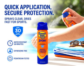 Banana Boat Sport Sunscreen SPF 30 Cool Zone 1.8oz back view