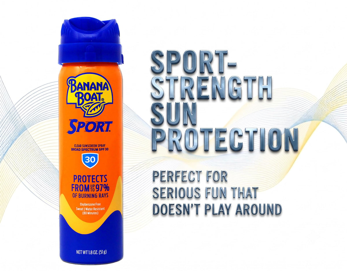 Banana Boat Sport Sunscreen SPF 30 Cool Zone application on skin