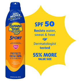 Banana Boat Sport Sunscreen Spray nozzle close-up