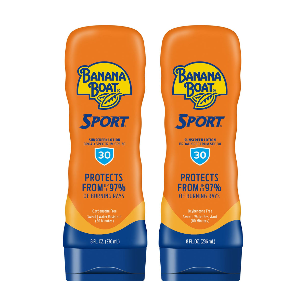 Banana Boat Sport Ultra Lotion Sunscreen SPF 30 twin pack front view