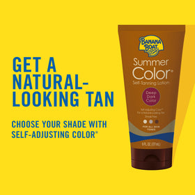 Banana Boat Summer Color Self Tanning Lotion bottle side view
