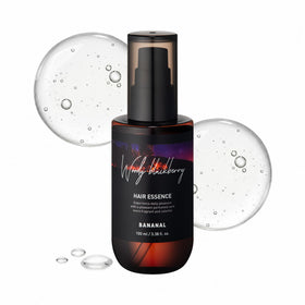BANANAL 2-in-1 Hair Perfume Oil & Serum front view with woody blackberry scent