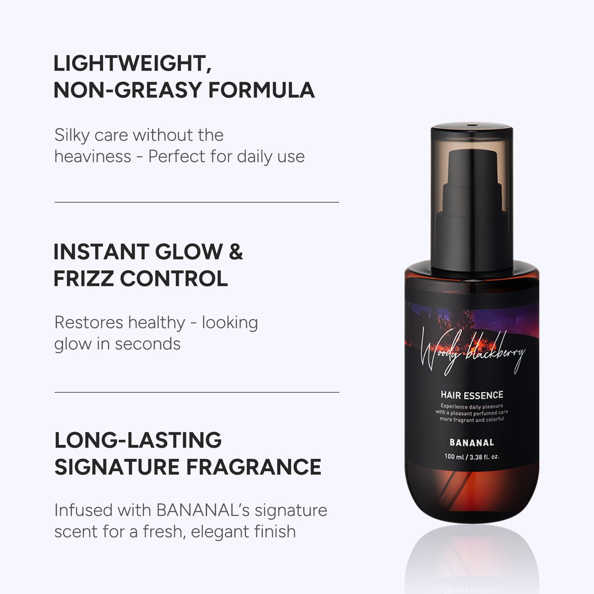 BANANAL Hair Perfume Oil & Serum application on hair