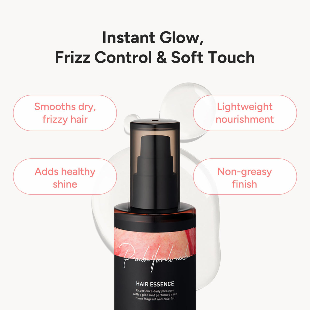 BANANAL Hair Perfume Oil & Serum bottle with peach floral musk scent