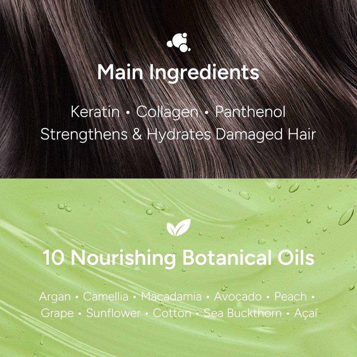 BANANAL Hair Perfume Oil & Serum packaging with ingredients