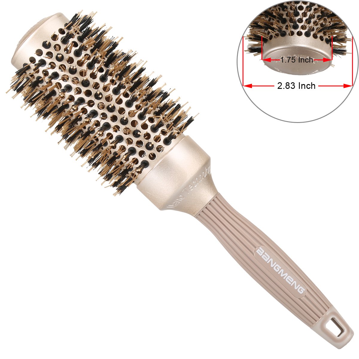 BANGMENG Round Hair Brush in lifestyle setting on vanity