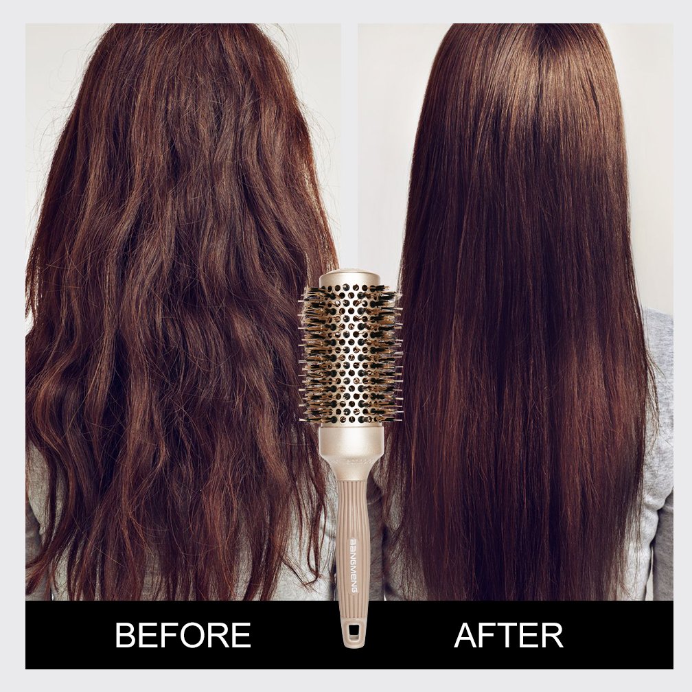 BANGMENG Round Hair Brush showing honeycomb barrel design
