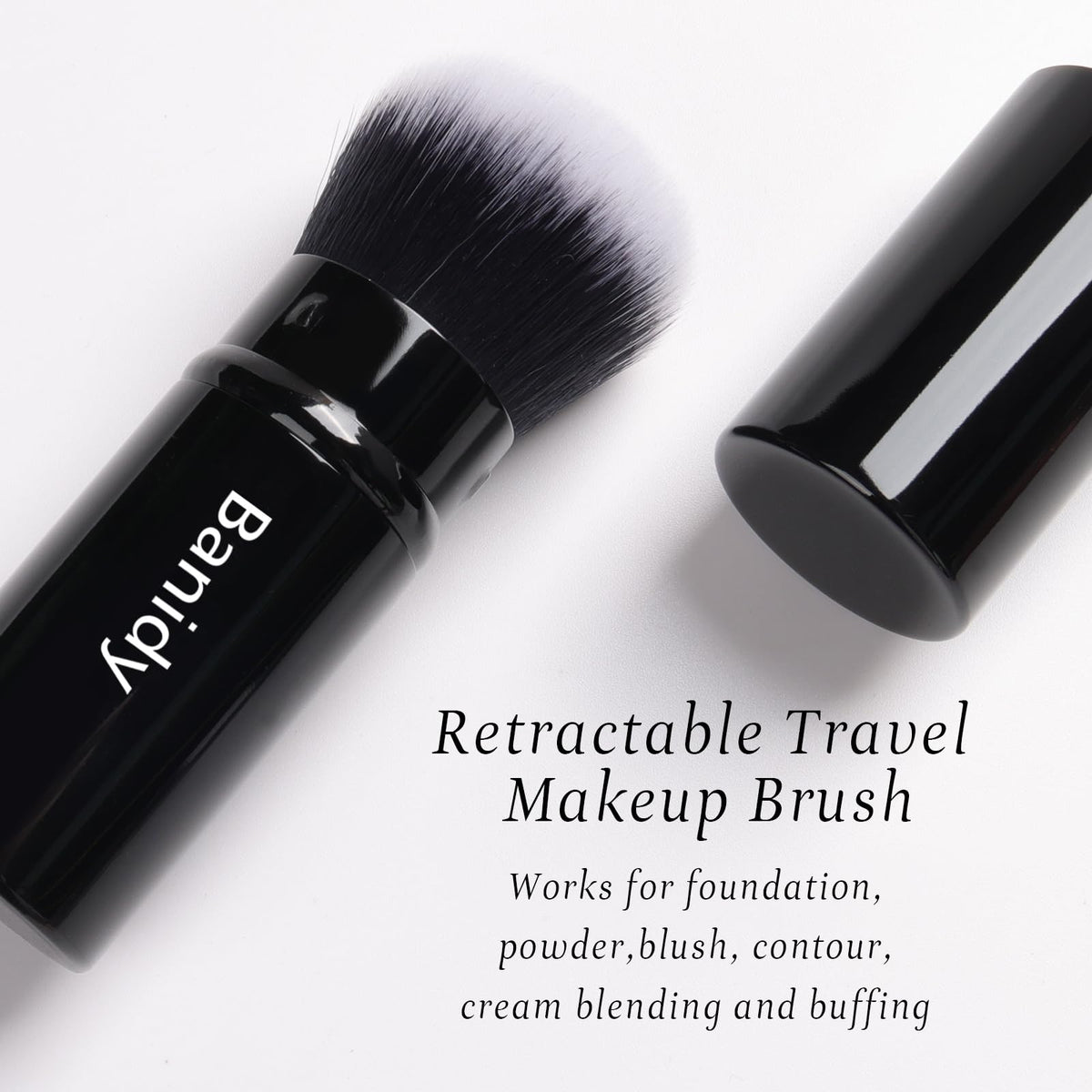 Banidy Kabuki Brush in stylish travel bag