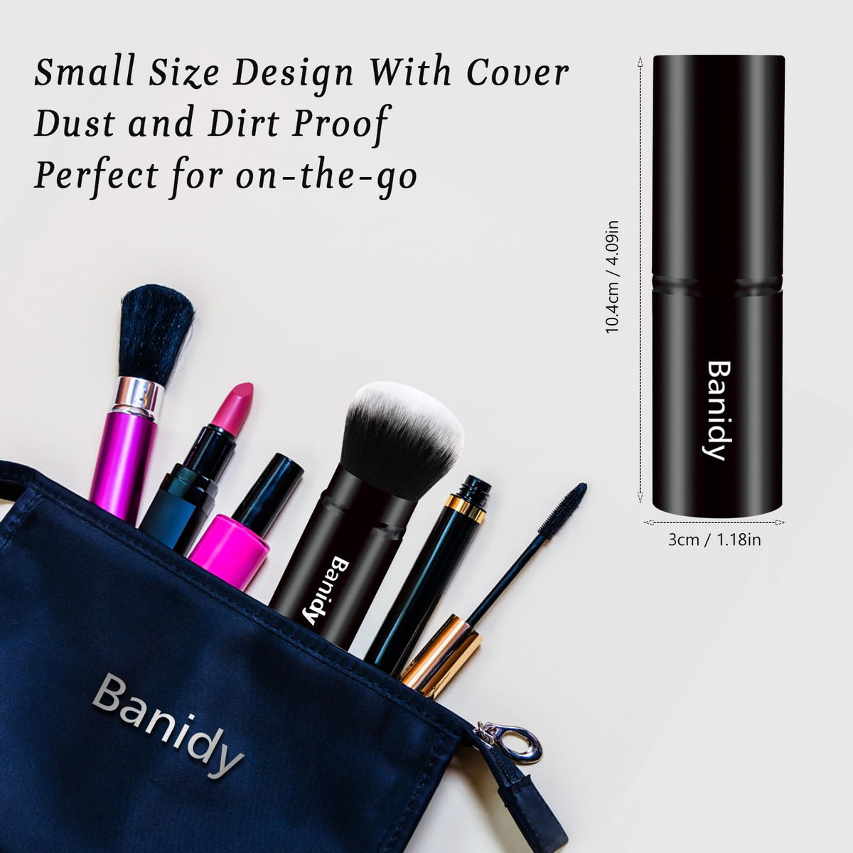 Banidy Kabuki Brush with protective cover