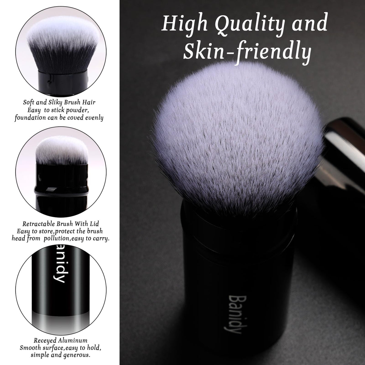 Banidy Kabuki Brush with soft, dense bristles