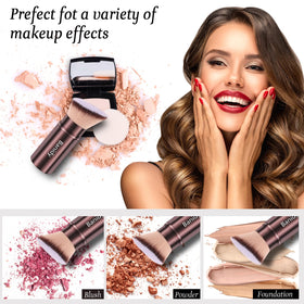 Banidy Retractable Kabuki Brush in a travel bag