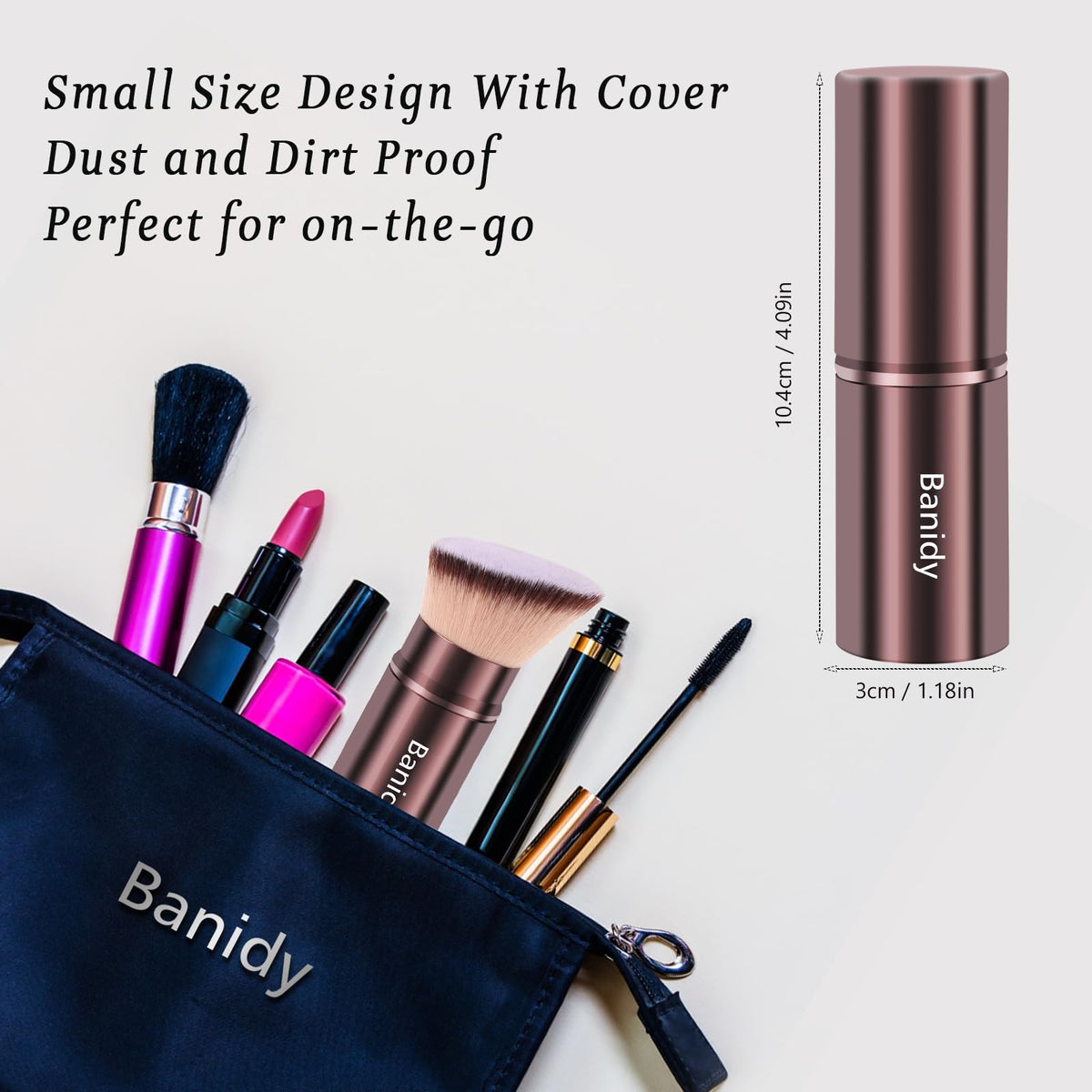 Banidy Retractable Kabuki Brush packaging display