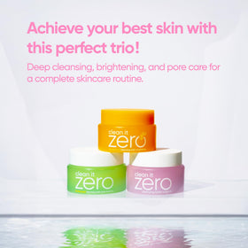 BANILA CO Clean it Zero Balm texture close-up showing sherbet-like consistency